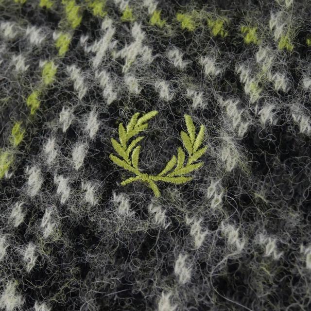 セールAW FRED PERRY フレッドペリー メンズクルーネックニット セーター K1552 / BRUSHED TARTAN JUMPER グレー_6