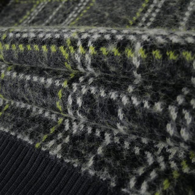 セールAW FRED PERRY フレッドペリー メンズクルーネックニット セーター K1552 / BRUSHED TARTAN JUMPER グレー_8