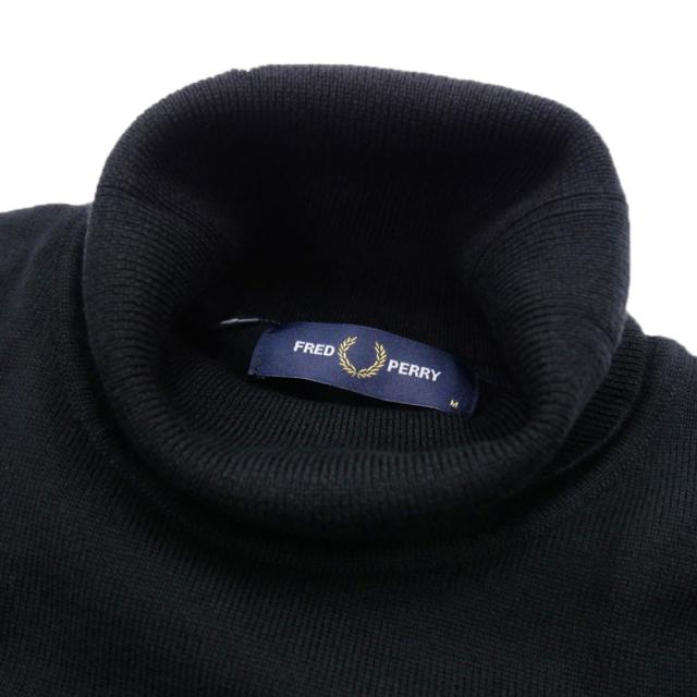 セールAW FRED PERRY フレッドペリー メンズタートルネック/セーター K9552 / ROLLNECK JUMPER ブラック 定番人気商品_5