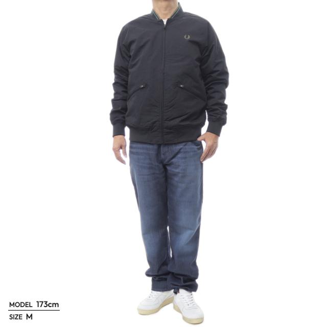 大売り出しAW FRED PERRY フレッドペリー メンズ 上衣 J1311 / TIPPED TASLAN TENNIS BOMBER JACKET 黒いこと