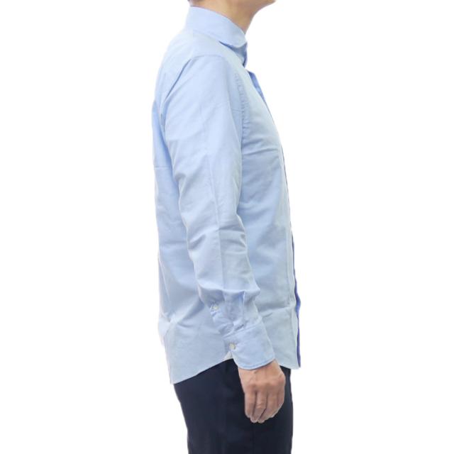 セールAW GIANNETTO ジャンネット カッタウェイシャツ メンズ コットン 綿100％ AC146 / VINCI FIT WASH ライトブルー_2
