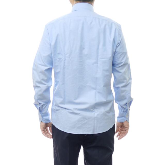 セールAW GIANNETTO ジャンネット カッタウェイシャツ メンズ コットン 綿100％ AC146 / VINCI FIT WASH ライトブルー_3