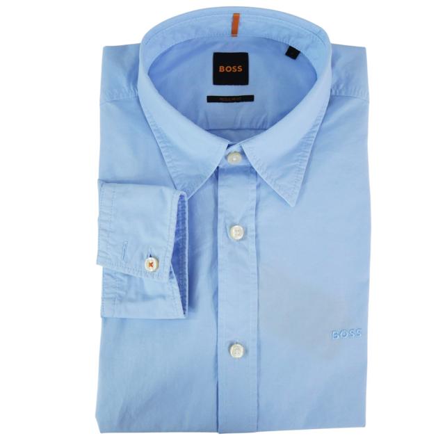 2025 秋冬新作！ HUGO BOSS ヒューゴボス カジュアルシャツ メンズ 50518304 10260284 / Relegent_6_M ライトブルー