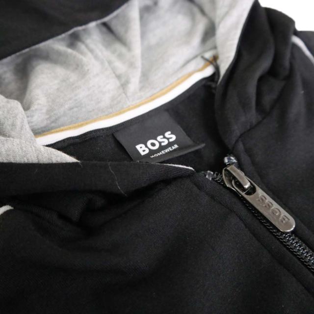 2025 秋冬新作！ HUGO BOSS ヒューゴボス パーカー メンズ ジップアップ 50515392 10259917 / Mix＆Match Jacket H ブラック 秋新作 HUGO BOSS ヒューゴボス パーカー メンズ ジップアップ