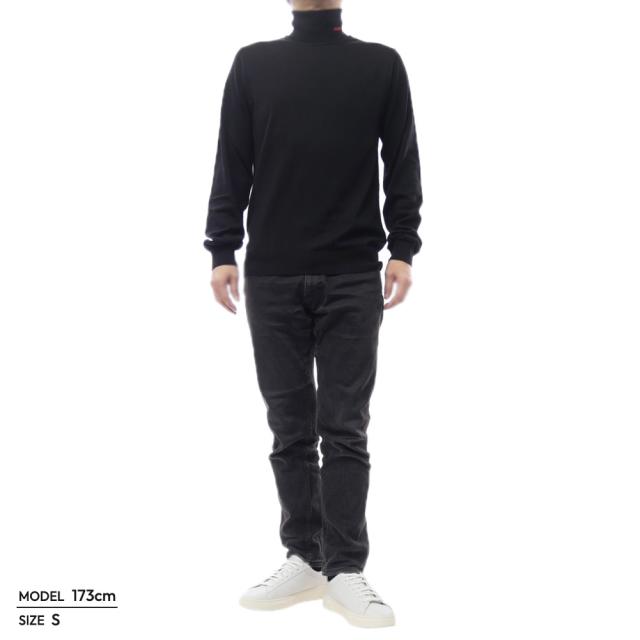 セールAW HUGO・HUGO BOSS ヒューゴボス メンズタートルネックセーター ニット 50474174 10243187 / San Thomas-M ブラック_1