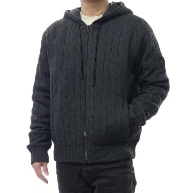 セールAW HUGO BOSS ヒューゴボス メンズニット パーカー 50548679 10274251 / Kudab le チャコールグレー