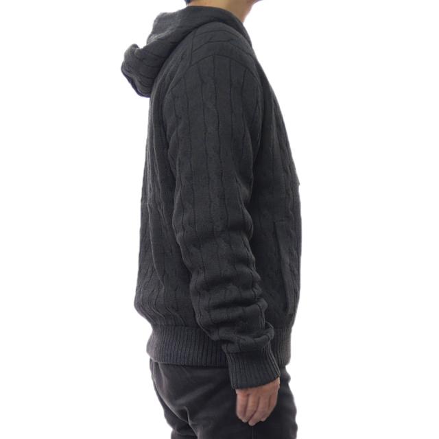 セールAW HUGO BOSS ヒューゴボス メンズニット パーカー 50548679 10274251 / Kudab le チャコールグレー_2