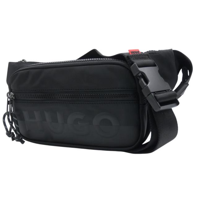 2025 秋冬新作！ HUGO・HUGO BOSS ヒューゴボス バッグ メンズ ボディバッグ 50543264 10260368 / Nash_Bumbag ブラック