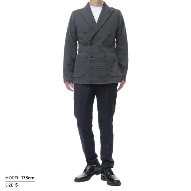 セールAW LARDINI ラルディーニ ジャケット メンズ ダブル6Bニットジャケット CNLJM57 AA65001 グレー_1