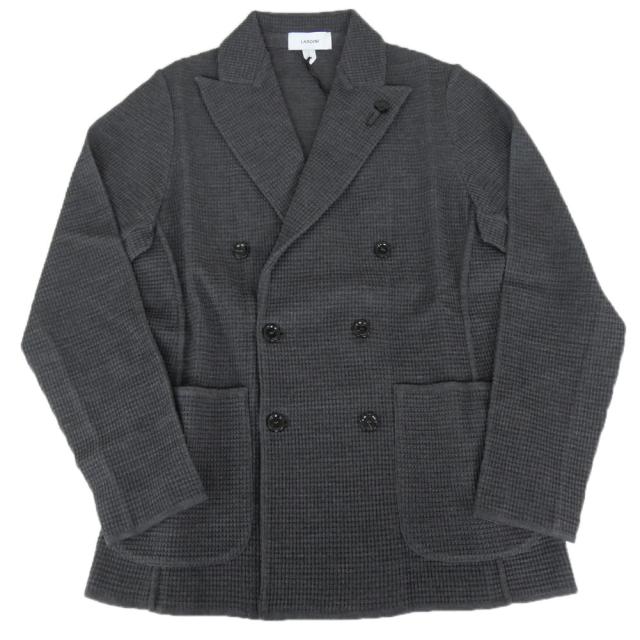セールAW LARDINI ラルディーニ ジャケット メンズ ダブル6Bニットジャケット CNLJM57 AA65001 グレー_4