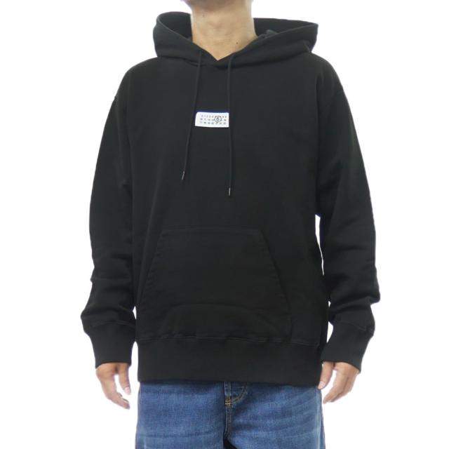 MM6 エムエムシックス パーカー メンズ プルオーバー コットン 綿100％ SH0GU0033 M25025 ブラック