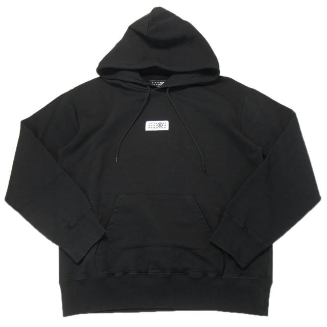 MM6 エムエムシックス パーカー メンズ プルオーバー コットン 綿100％ SH0GU0033 M25025 ブラック MM6 エムエムシックス パーカー メンズ プルオーバー コットン 綿100