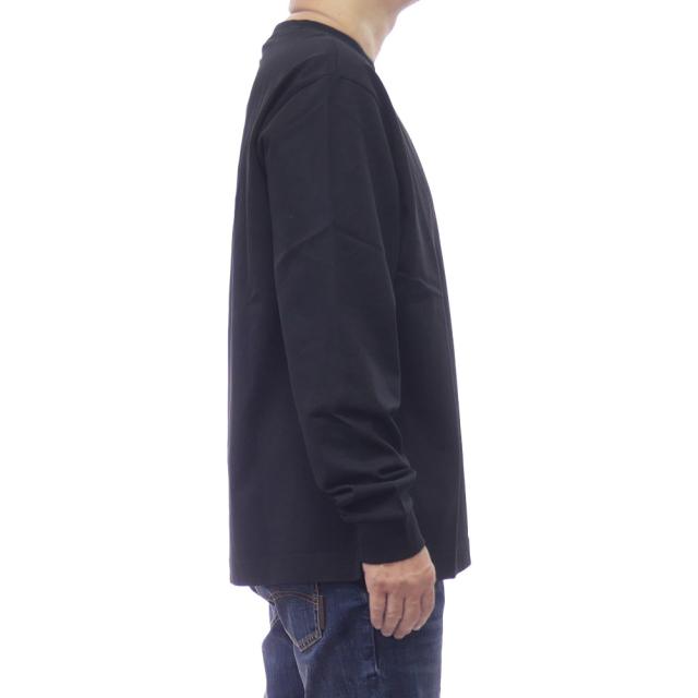 セールAW MAISON KITSUNE メゾンキツネ Tシャツ メンズ 長袖 トップス 綿100％ クルーネック ロンT PM00104 KJ0119 / STUNT FOX LONG SLEEVE TEE-SHIRT ブラック_2