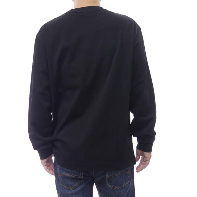 セールAW MAISON KITSUNE メゾンキツネ Tシャツ メンズ 長袖 トップス 綿100％ クルーネック ロンT PM00104 KJ0119 / STUNT FOX LONG SLEEVE TEE-SHIRT ブラック_3