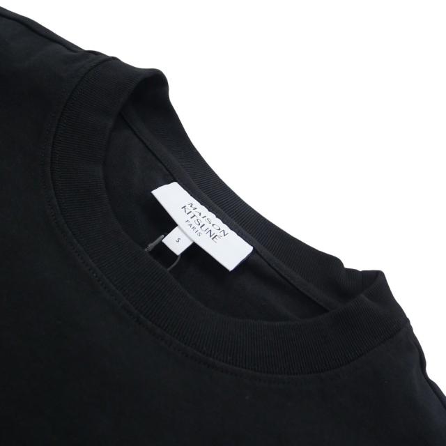 セールAW MAISON KITSUNE メゾンキツネ Tシャツ メンズ 長袖 トップス 綿100％ クルーネック ロンT PM00104 KJ0119 / STUNT FOX LONG SLEEVE TEE-SHIRT ブラック_5