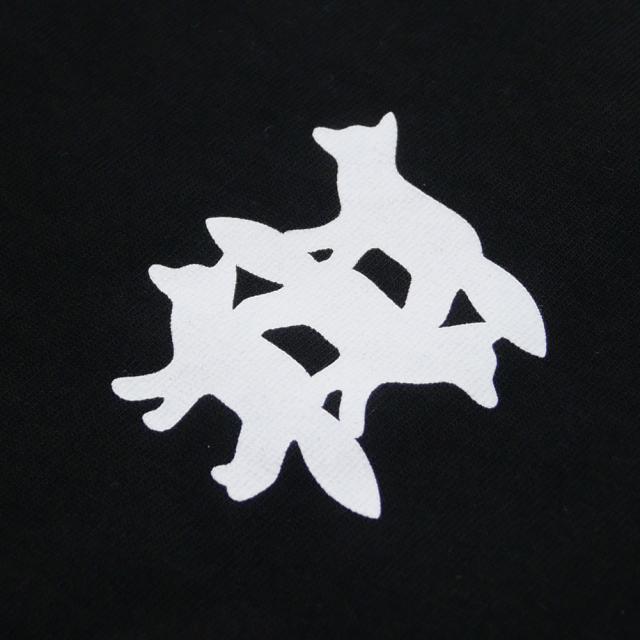 セールAW MAISON KITSUNE メゾンキツネ Tシャツ メンズ 長袖 トップス 綿100％ クルーネック ロンT PM00104 KJ0119 / STUNT FOX LONG SLEEVE TEE-SHIRT ブラック_6