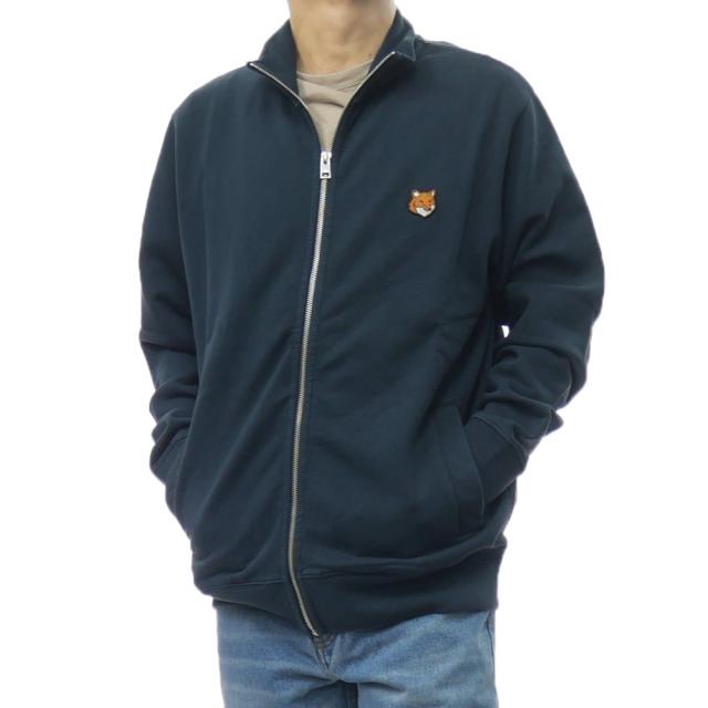 MAISON KITSUNE メゾンキツネ メンズ ジップアップスウェット PM02134 KM0340 / FOX HEAD ZIPPED REGULAR SWEATSHIRT ネイビー