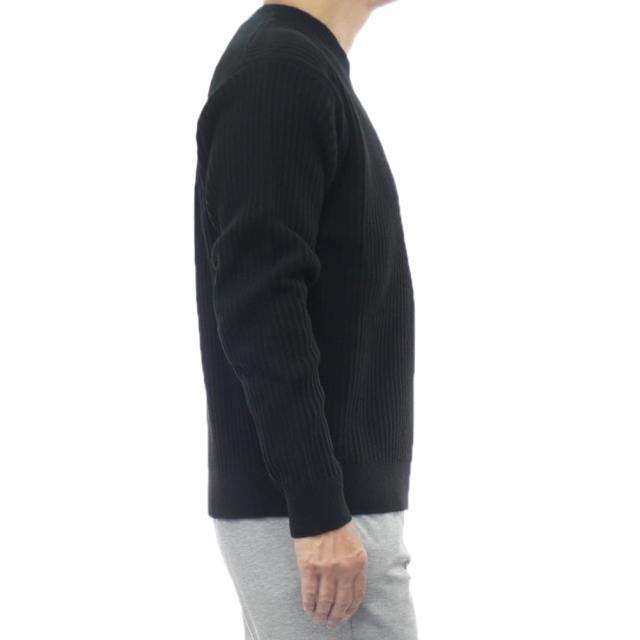 セールAW MAISON KITSUNE メゾンキツネ セーター メンズ クルーネック ニット PM00811 KT1149 / FOX HEAD WOOL RIBBED JUMPER ブラック_2