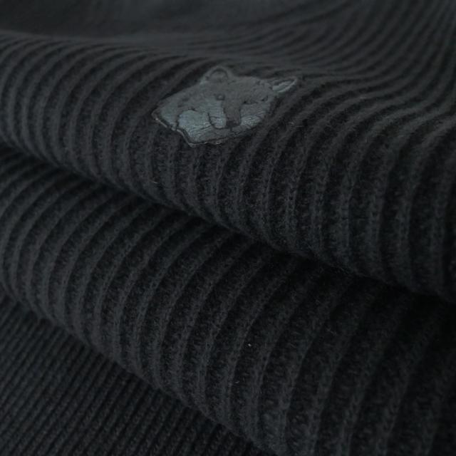 セールAW MAISON KITSUNE メゾンキツネ セーター メンズ クルーネック ニット PM00811 KT1149 / FOX HEAD WOOL RIBBED JUMPER ブラック_8