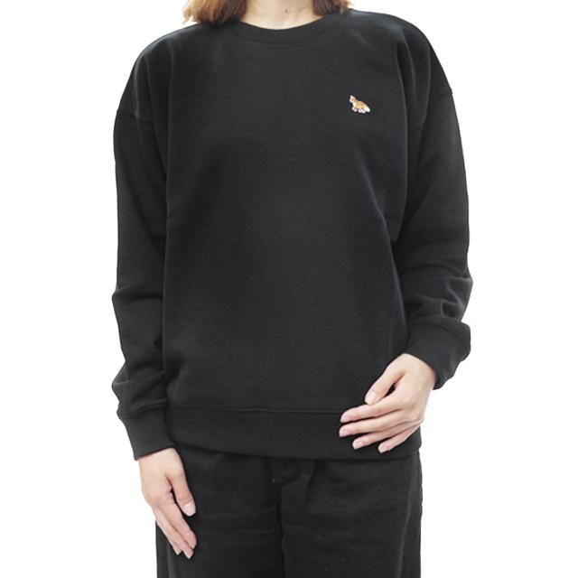 MAISON KITSUNE メゾンキツネ トレーナー レディース PW00307 KM0341 / BABY FOX COMFORT SWEAT SHIRT ブラック