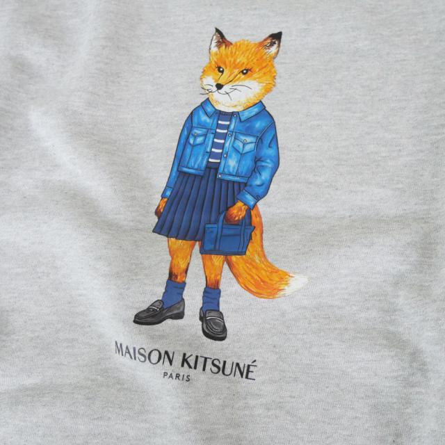 セールAW MAISON KITSUNE メゾンキツネ トレーナー レディース トップス コットン 綿100％ PW00316 KM0341 / DRESSED FOX COMFORT SWEATSHIRT グレー_6