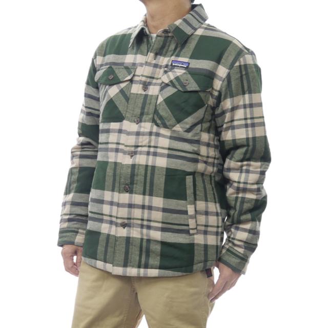 2025 秋冬新作！ PATAGONIA パタゴニア メンズ パデッドシャツジャケット 20386/M’S LW INSULATED FJORD FLANNEL SHIRT (メンズ ライトウェイトインシュレイドフィヨルドフランネルシャツ) グリーン
