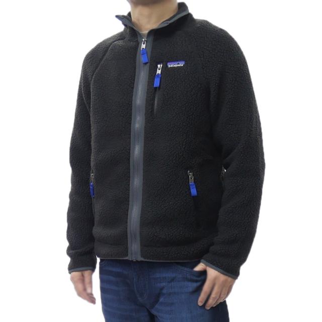 2025 秋冬新作！ PATAGONIA パタゴニア メンズフリースジャケット 22801 / MEN’S RETRO PILE JACKET（メンズレトロパイルジャケット）ブラック×グレー 2025秋冬新作