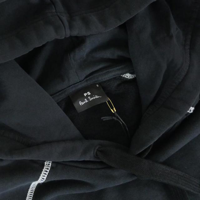 セールAW PS PAUL SMITH ポールスミス パーカー メンズ プルオーバー コットン 綿100％ M2R 960XE T21169 ブラック_5