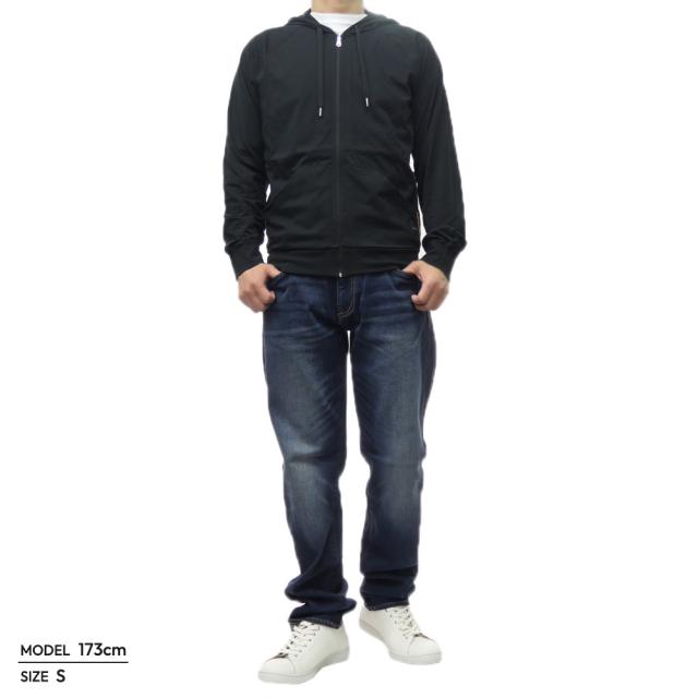 セールAW PAUL SMITH ポールスミス パーカー メンズ ジップアップ コットン 綿100％ M1A 500M AU279B ブラック 定番人気商品_1