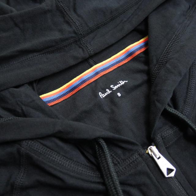 セールAW PAUL SMITH ポールスミス パーカー メンズ ジップアップ コットン 綿100％ M1A 500M AU279B ブラック 定番人気商品_5
