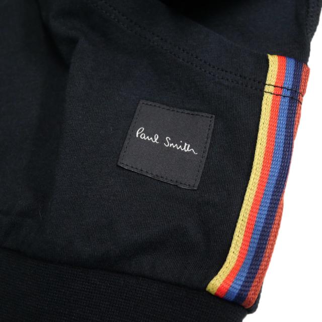 セールAW PAUL SMITH ポールスミス パーカー メンズ ジップアップ コットン 綿100％ M1A 500M AU279B ブラック 定番人気商品_6