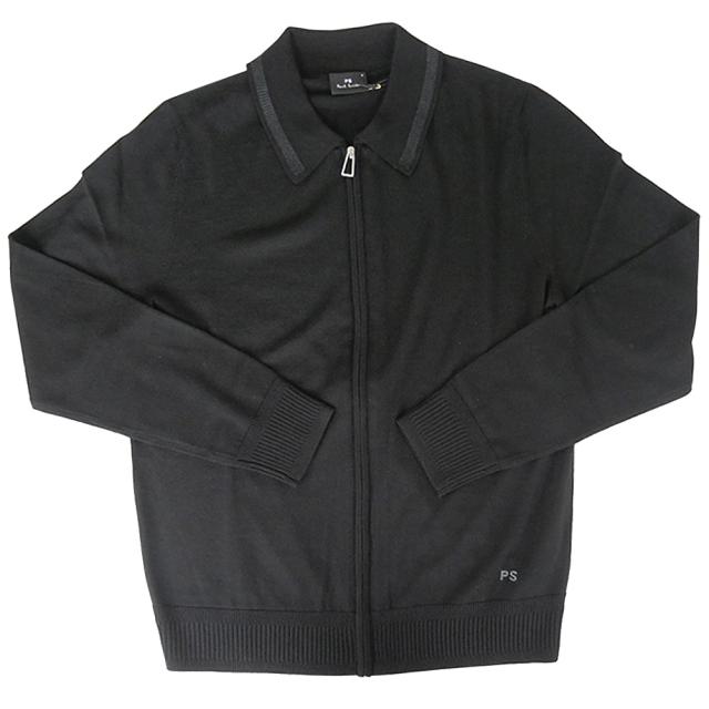 PS PAUL SMITH ポールスミス メンズ ジップアップカーディガン M2R 502Z T21861 ブラック PS PAUL SMITH ポールスミス メンズジップアップカーディガン M2R 502Z
