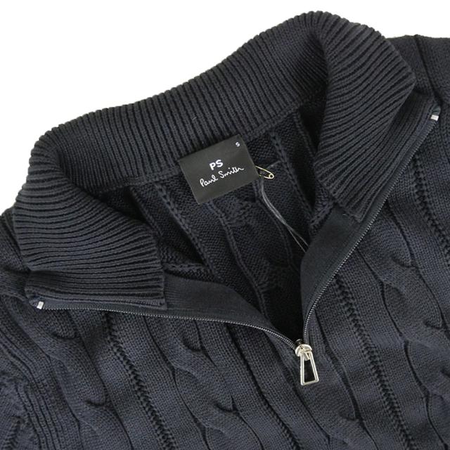 セールAW PS PAUL SMITH ポールスミス メンズ ジップアップセーター M2R 496Z T22515 ネイビー_5