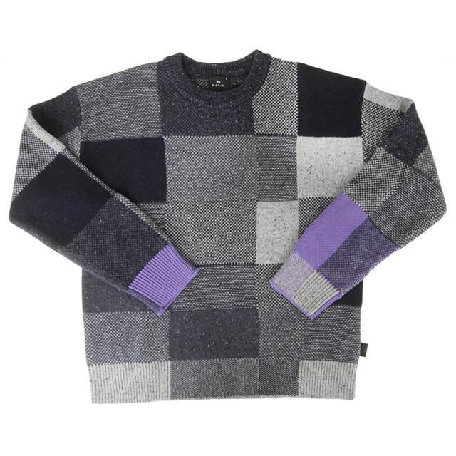 PS PAUL SMITH ポールスミス メンズ クルーネックニット セーター M2R 505Z T22521 ネイビー PS PAUL SMITH ポールスミス メンズクルーネックニット セーター M2R