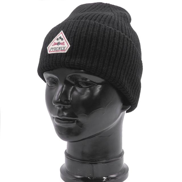 PYRENEX ピレネックス メンズ ニットキャップ HUU011P 0009TU / GOMMA ブラック 2025秋冬新作