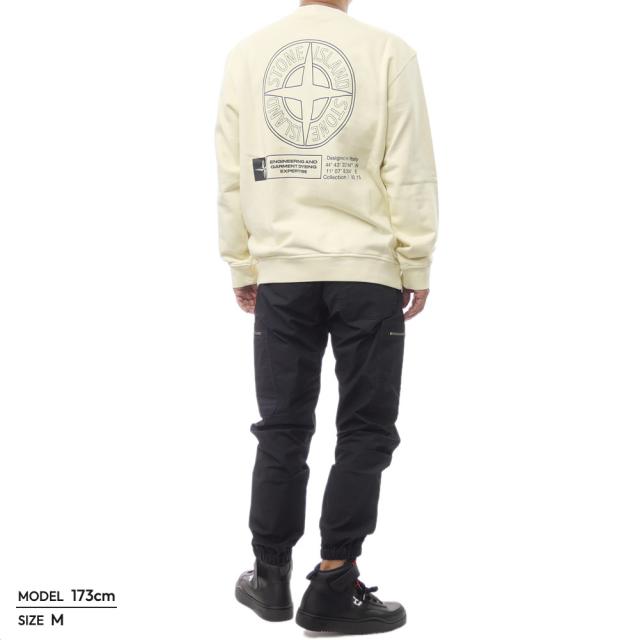 セールAW STONE ISLAND ストーンアイランド トレーナー メンズ コットン 綿100％ 6100018 アイボリー_1