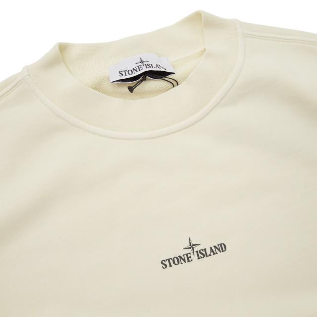 セールAW STONE ISLAND ストーンアイランド トレーナー メンズ コットン 綿100％ 6100018 アイボリー_5
