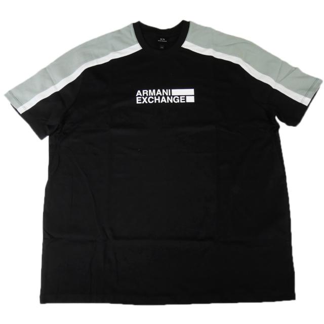 セールSS ARMANI EXCHANGE A/X アルマーニエクスチェンジ Tシャツ メンズ 半袖 クルーネック コットン 綿100％ XM000560 AF10362 ブランド ロゴ カジュアル スポーティ ブラック