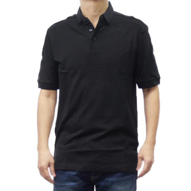 セールSS ARMANI EXCHANGE A/X アルマーニエクスチェンジ ポロシャツ 半袖 メンズ コットン 綿100％ 同色ロゴテープ XM000307 AF10366 無地 ブランド カジュアル スポーティ きれいめ シンプル 大きいサイズ ブラック