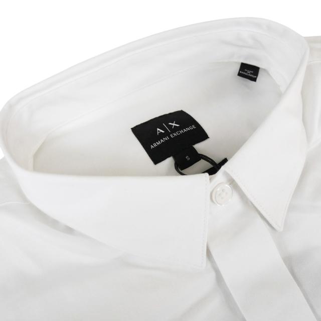 旧モデルセール！ ARMANI EXCHANGE A/X アルマーニエクスチェンジ カジュアルシャツ メンズ 8NZCBF ZN10Z ホワイト 定番人気商品_5