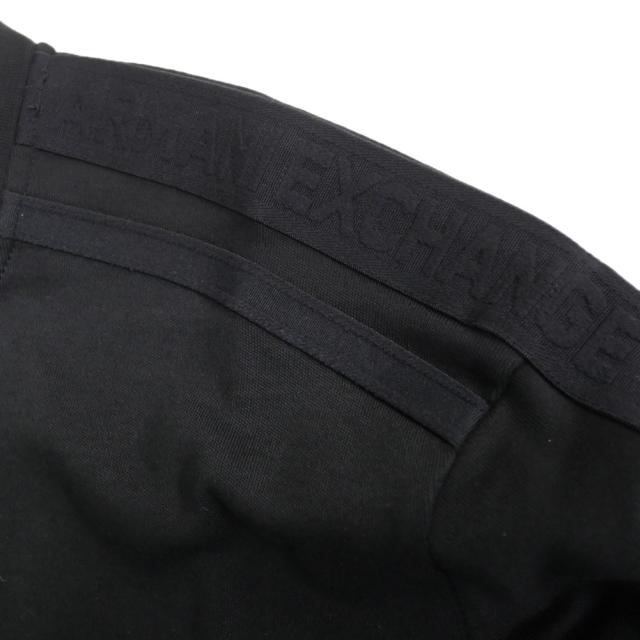 旧モデルセール！ ARMANI EXCHANGE A/X アルマーニエクスチェンジ スウェット メンズ ジップアップ コットン 綿100％ XM000311 AF103650 同色ロゴ ラインテープ ブラック_6