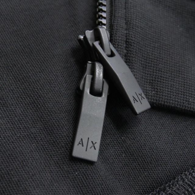 旧モデルセール！ ARMANI EXCHANGE A/X アルマーニエクスチェンジ スウェット メンズ ジップアップ コットン 綿100％ XM000311 AF103650 同色ロゴ ラインテープ ブラック_8