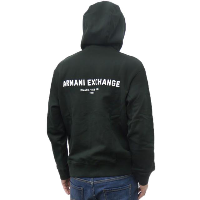 セールSS ARMANI EXCHANGE A/X アルマーニエクスチェンジ パーカー メンズ ジップアップ コットン 綿100％ XM000223 AF12656 ブラック