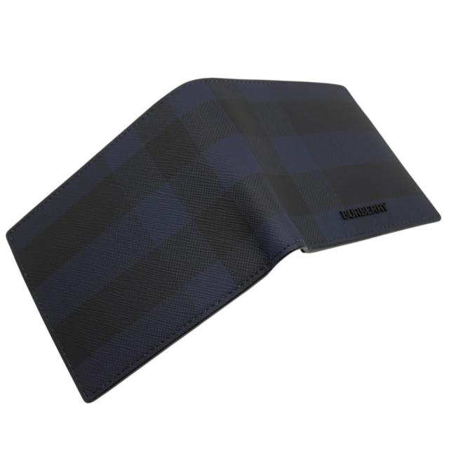 バーバリー BURBERRY 二つ折り財布 ネイビー 未使用】Burberry