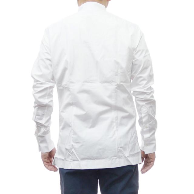 旧モデルセール！ BAGUTTA バグッタ ノーカラーシャツ メンズ コットン 綿100％ T099 / NOBU ホワイト_3