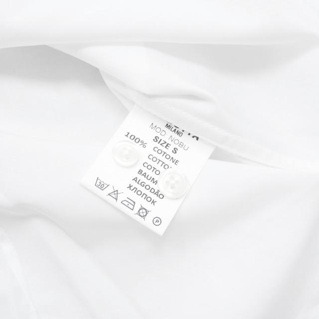 旧モデルセール！ BAGUTTA バグッタ ノーカラーシャツ メンズ コットン 綿100％ T099 / NOBU ホワイト_8