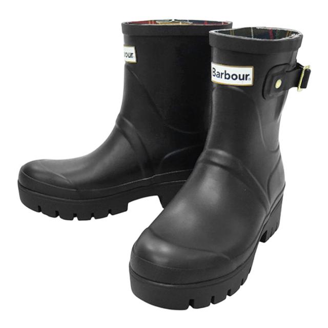 Barbour ブラック 長靴 バックル付き バブアー レインブーツ Barbour