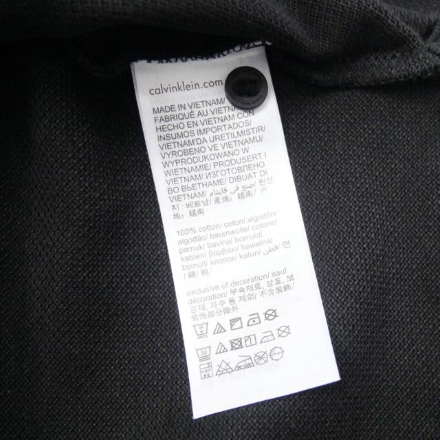 旧モデルセール！ CALVIN KLEIN JEANS カルバンクラインジーンズ ポロシャツ 半袖 メンズ 鹿の子 コットン 綿100％ J327040 ブラック_9
