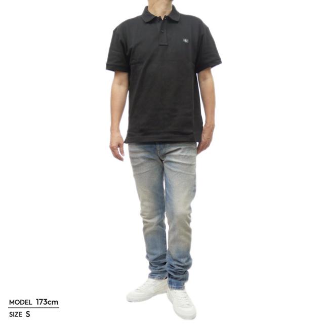 旧モデルセール！ CALVIN KLEIN JEANS カルバンクラインジーンズ ポロシャツ 半袖 メンズ 鹿の子 コットン 綿100％ J327040 ブラック_1