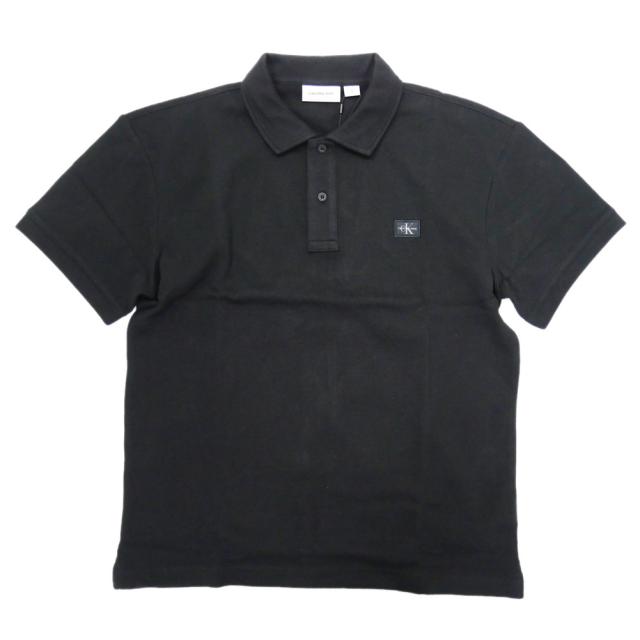 旧モデルセール！ CALVIN KLEIN JEANS カルバンクラインジーンズ ポロシャツ 半袖 メンズ 鹿の子 コットン 綿100％ J327040 ブラック_4